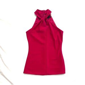 White House Black Market Twist Neck Halter - Raspberry - Size XXS